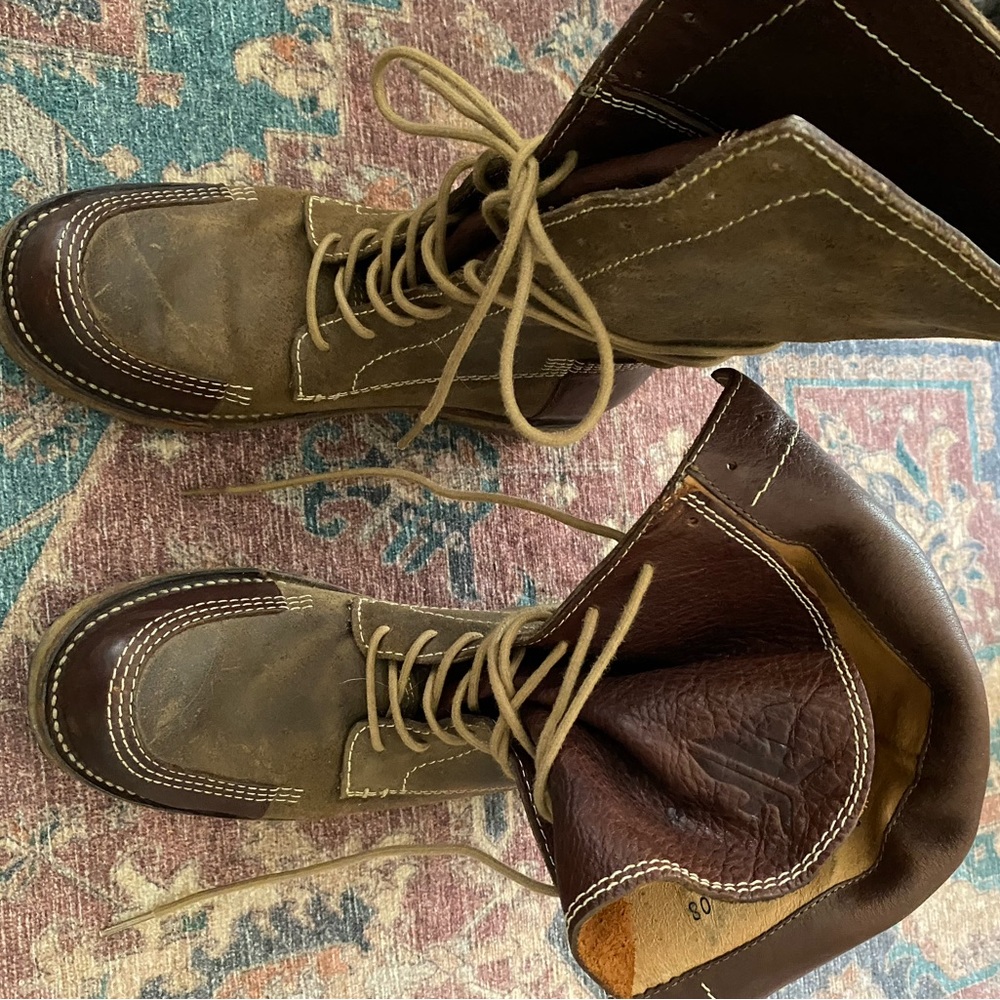 Frye turn down boots.